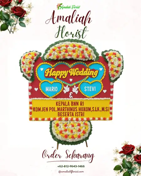 Papan Bunga Pernikahan Lemukih